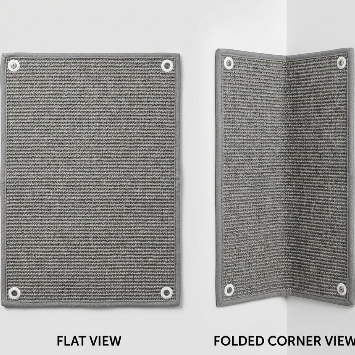 Jkwvd Wall Corner Cat Scratcher Panel Sisal Fabric 23 x 11 in Gray