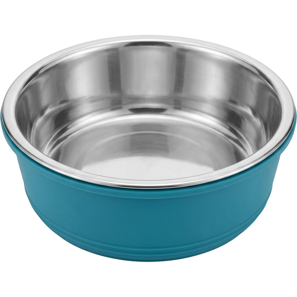 Jkwvd Rimstead Stainless Steel Pet Bowl Silicone Base 28 oz Sea Blue - Product view