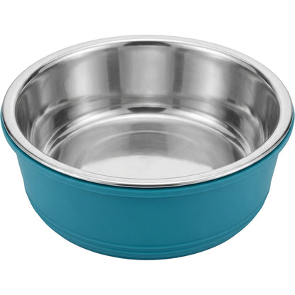 Jkwvd Rimstead Stainless Steel Pet Bowl Silicone Base 28 oz Sea Blue - Product view