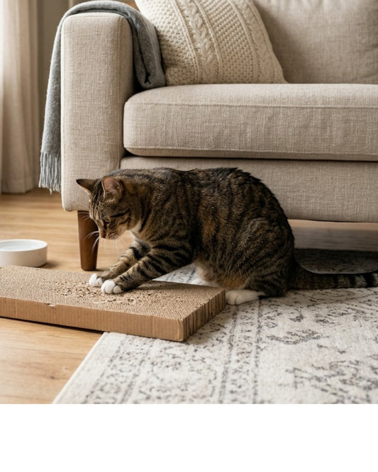 Jkwvd Corrugated Cardboard Cat Scratcher Board 17 x 8 in Natural