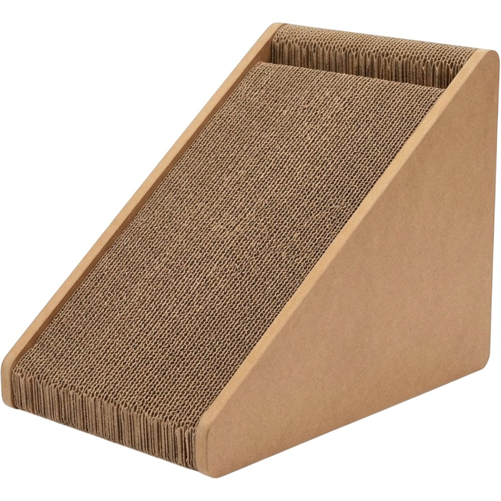 Jkwvd Incline Cat Scratcher Ramp Cardboard 18 x 9 in Brown