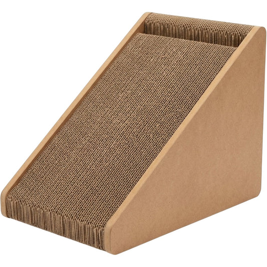 Jkwvd Incline Cat Scratcher Ramp Cardboard 18 x 9 in Brown