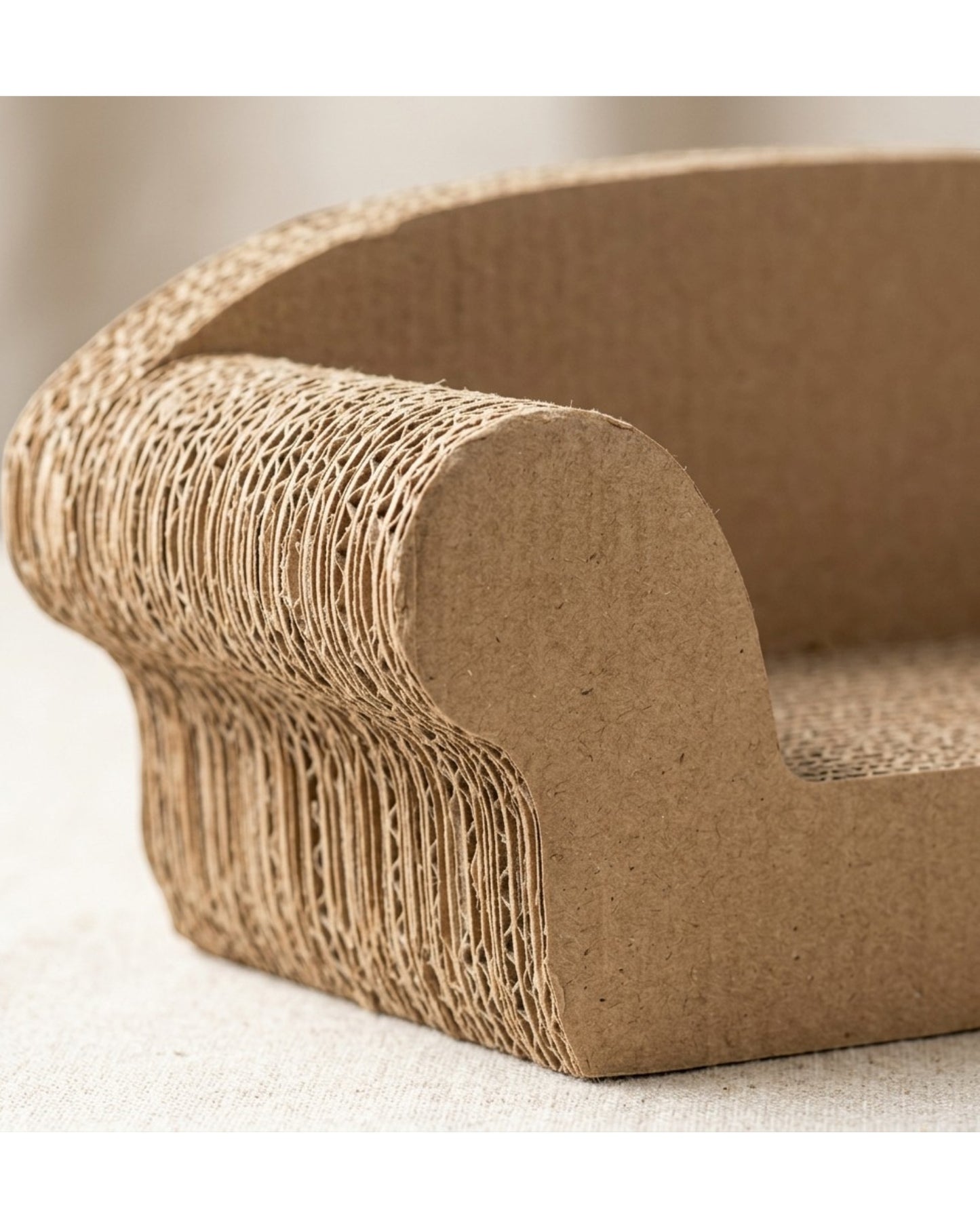 Jkwvd Sofa Shape Cat Scratcher Cardboard 20 x 9 in Kraft