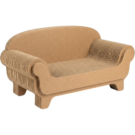 Jkwvd Sofa Shape Cat Scratcher Cardboard 20 x 9 in Kraft
