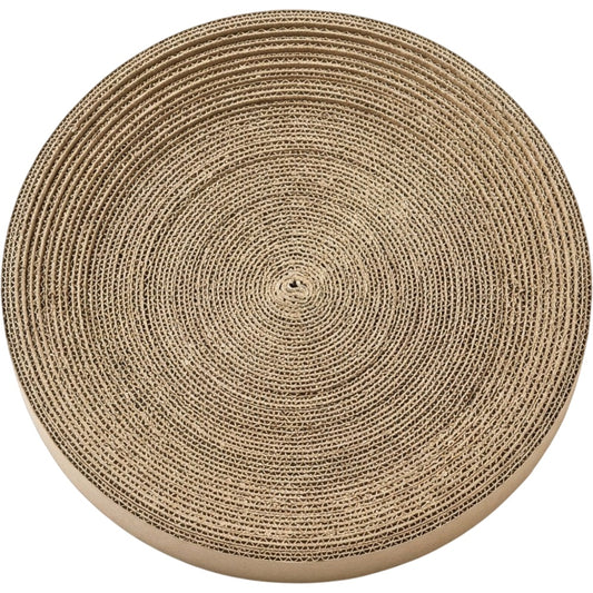 Jkwvd Round Cat Scratcher Pad Corrugated Cardboard 13 in Beige