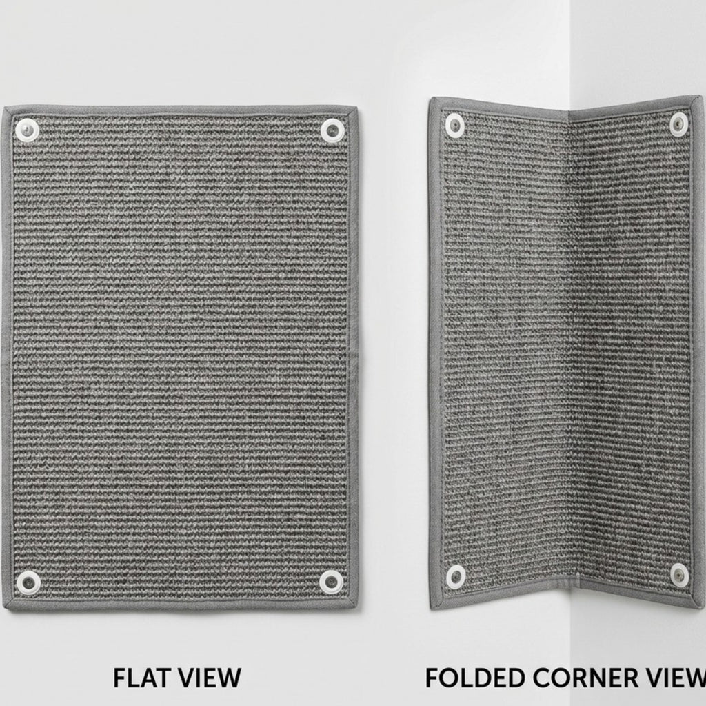 Jkwvd Wall Corner Cat Scratcher Panel Sisal Fabric 23 x 11 in Gray
