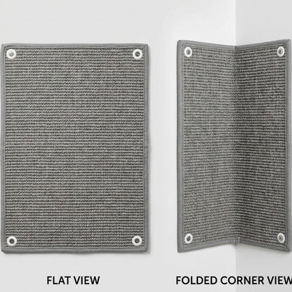 Jkwvd Wall Corner Cat Scratcher Panel Sisal Fabric 23 x 11 in Gray